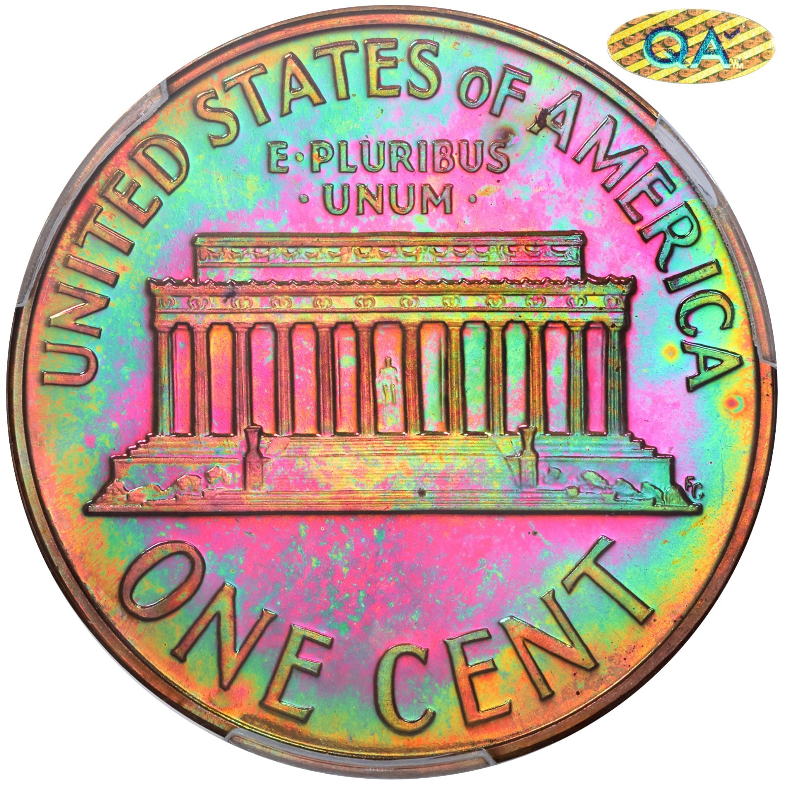 1959 Toned Lincoln Cent Proof PCGS Gold QA PR 66 RB PF See Video Toning Coin 1C