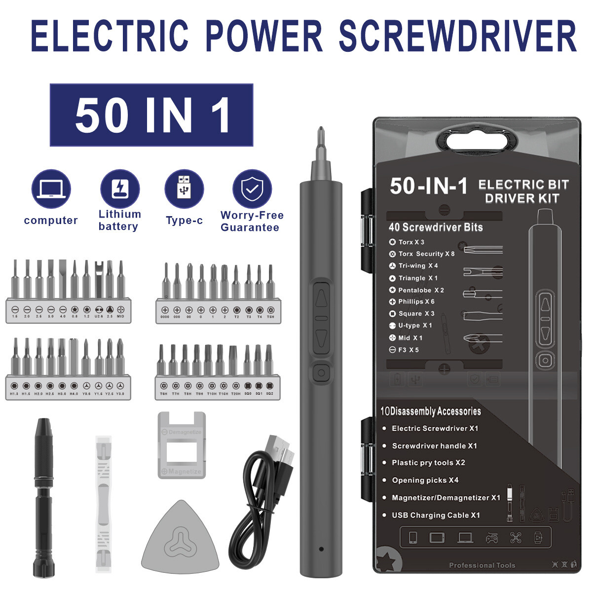 Electric Power Screwdriver Portable Rechargeable Lithium Precision Screw Driver
