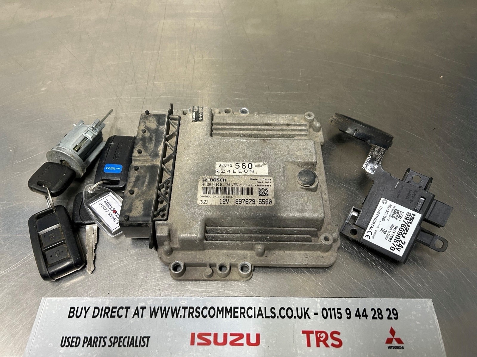 Used Isuzu Truck N35 RZ4E 1.9 ECU, Transponder & Keys 8976795600