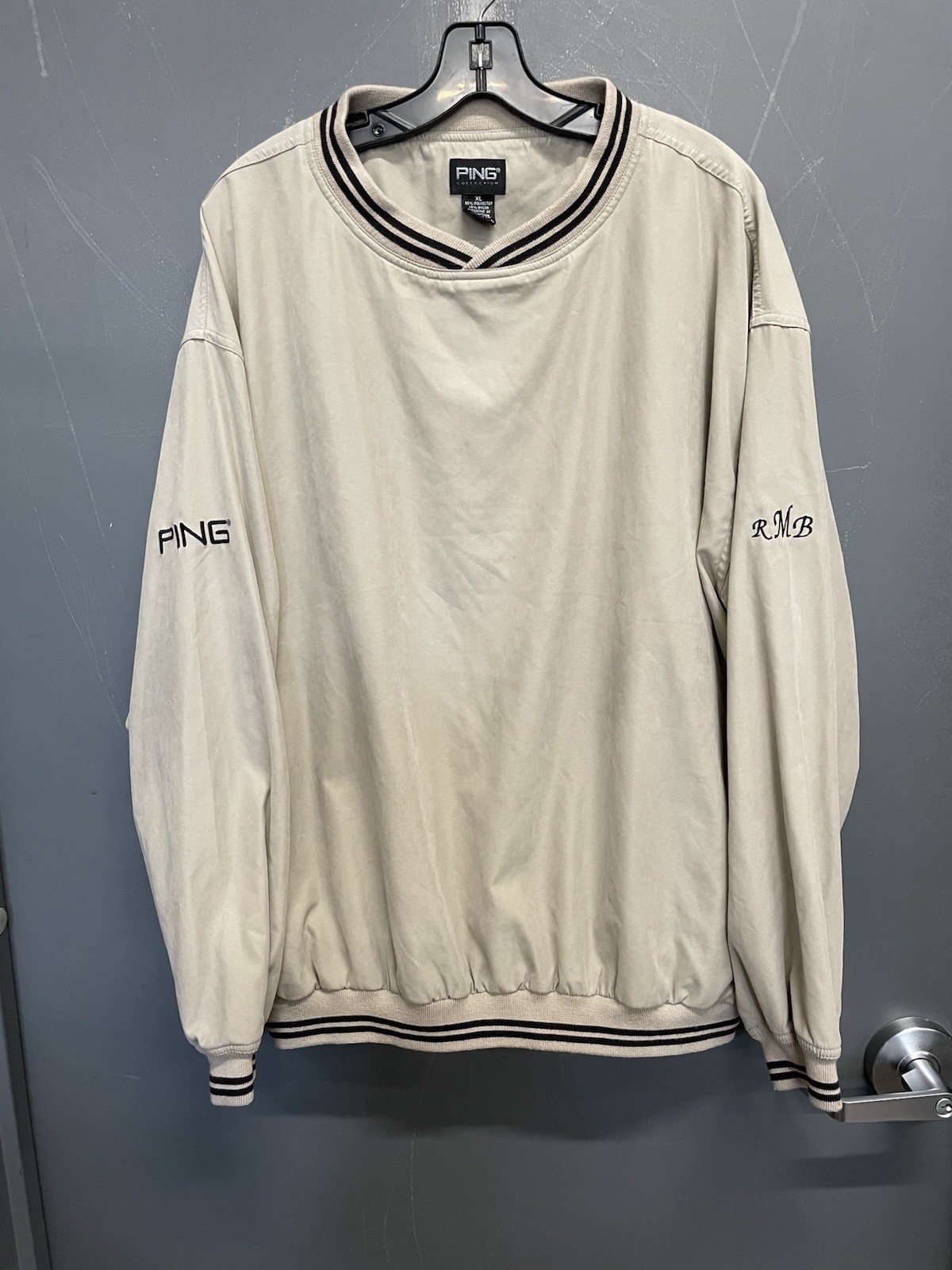 Ping Collection Golf Mens Tan Lined RMB Long Sleeves Pullover Shirt