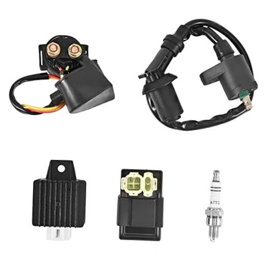 Trkimal Gy6 Solenoid Relay AC CDI Box Ignition Coil Voltage Regulator Spark