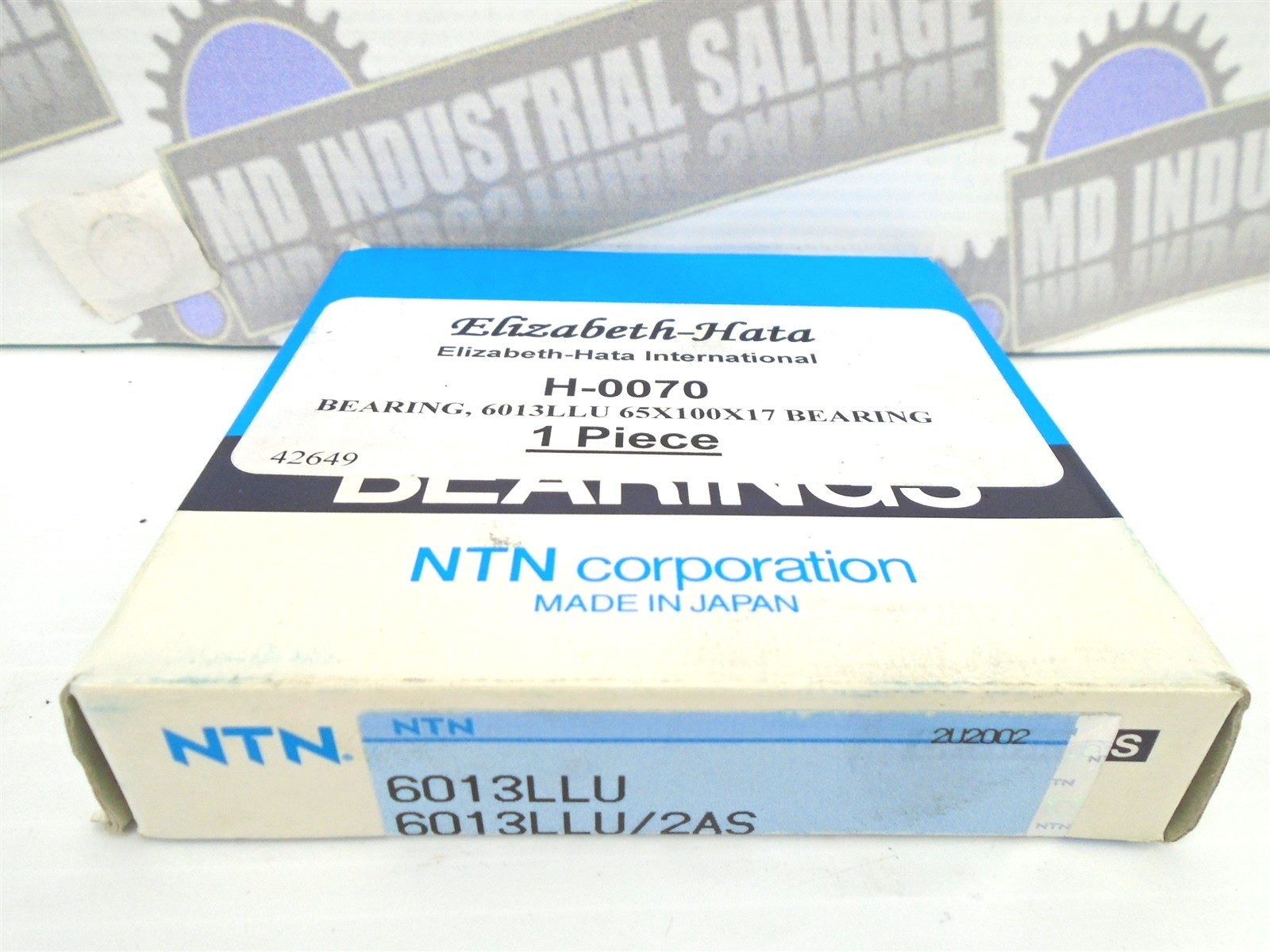 NTN Deep Groove Ball Bearing - 6013LLU - 18mm x 65mm x 100mm