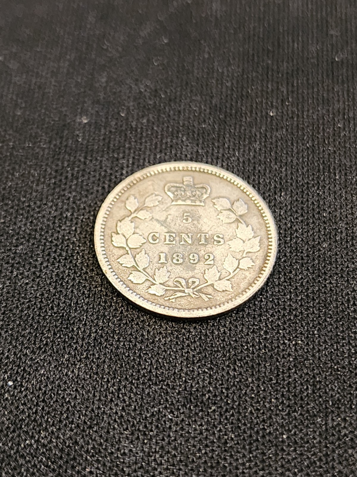 1892 Canada 5 Cents Silver Coin