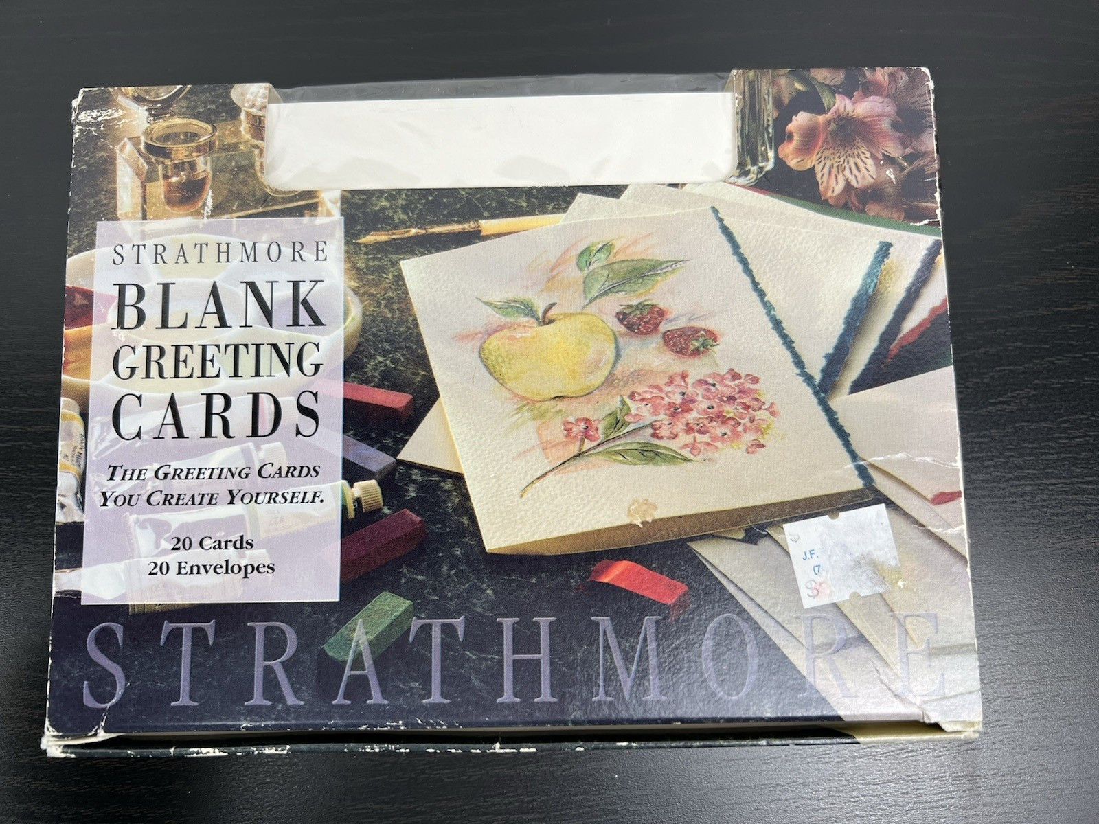 Strathmore 17 Blank Greeting Cards &  18 Envelopes Palm Beach White