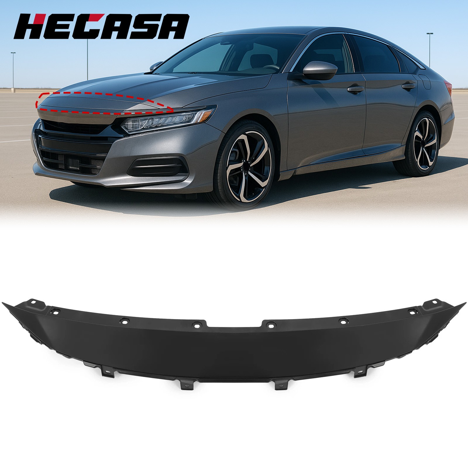 For 2021 2022 Honda Accord Sedan Front Bumper Upper Painted Grille Cover Panel