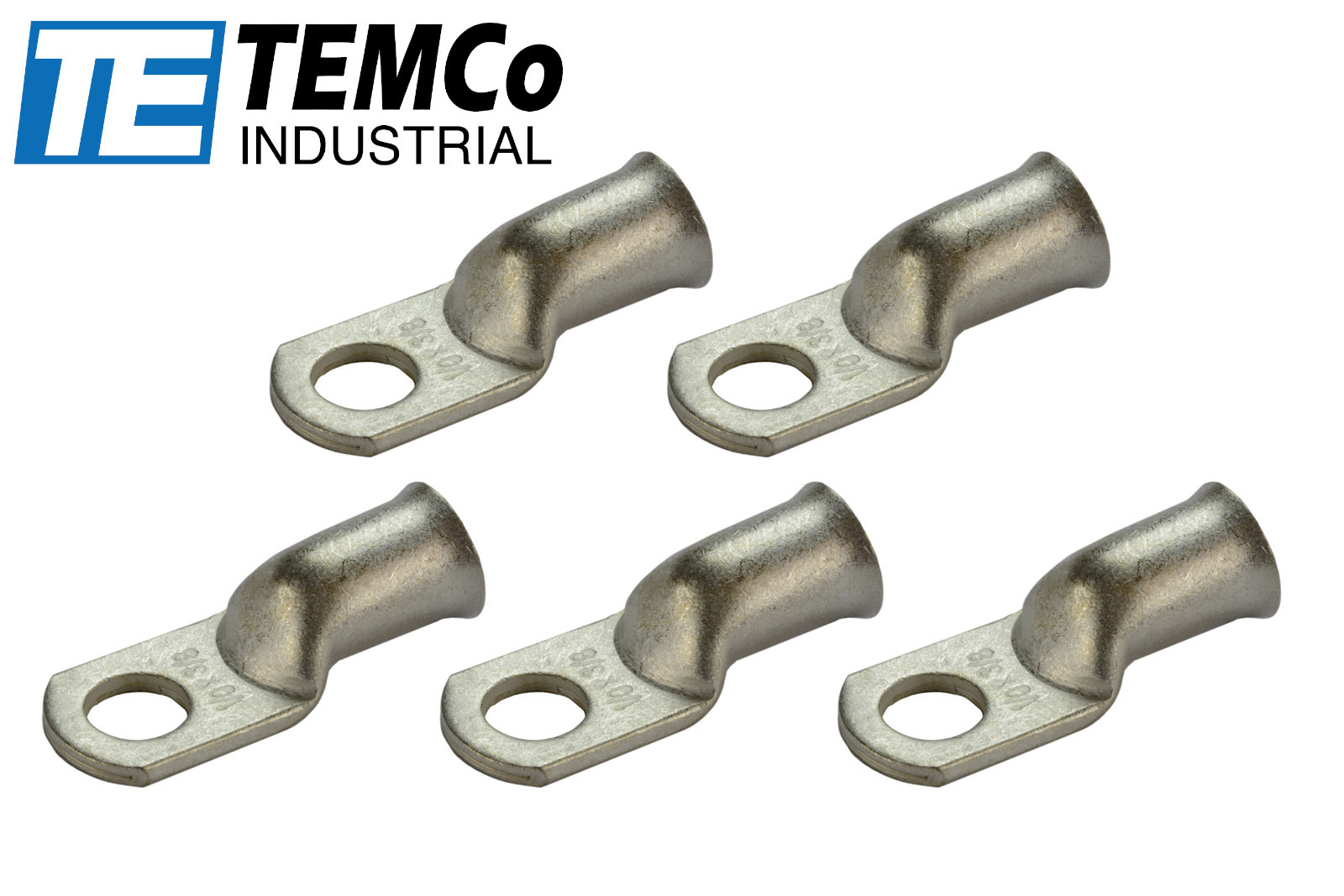 5 Lot 1/0 3/8" Hole Ring Terminal Lug Tin Plated Copper Uninsulated AWG Gauge