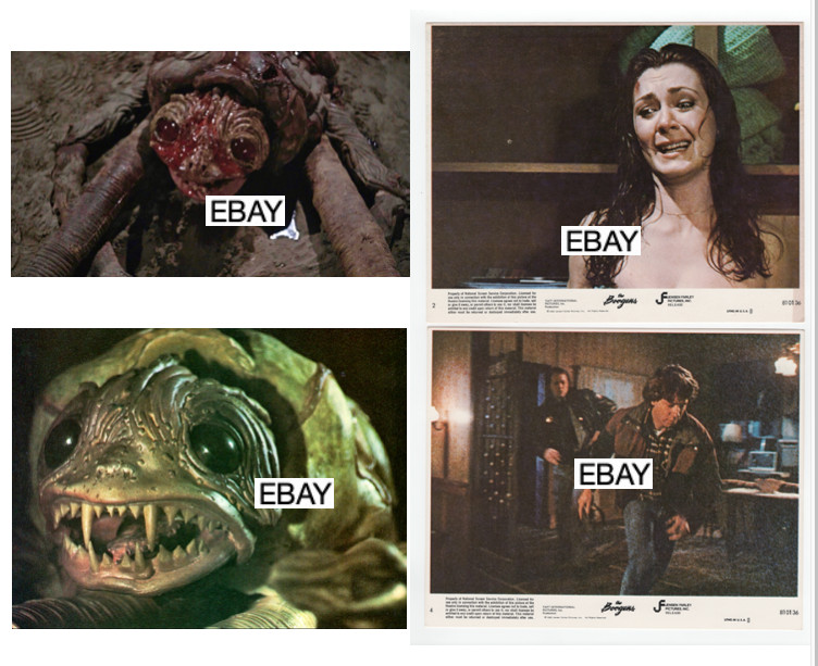 THE BOOGENS 1982 ORIGINAL MOVIE LOBBY CARD #2&4 + 2 PROMO MONSTER PHOTOS