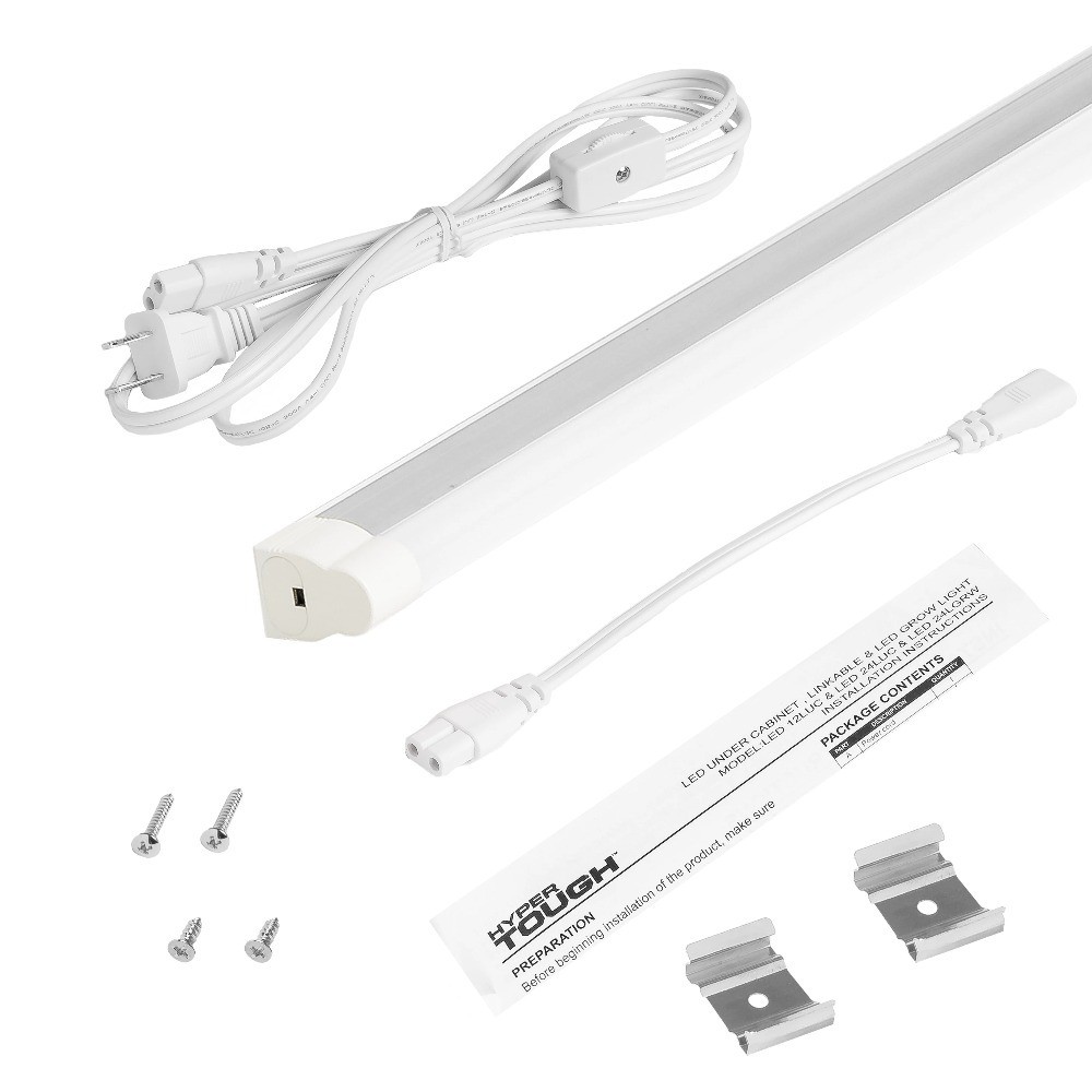 Under Cabinet Lighting 1300 Lumen 24 LED Linkable Bar Light Dimmable Kitchen