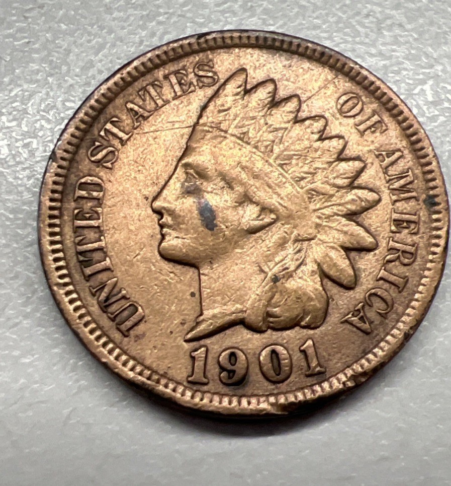 1901 1C BN Crying Indian Cent Actual Penny. Checkout All My Indian Head Cents