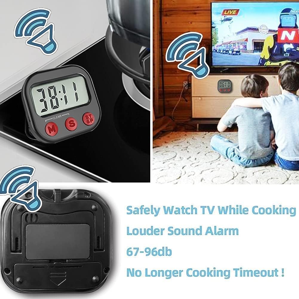 Kitchen Timer, Digital Visual Timer Magnetic Clock Stopwatch Countdown 1