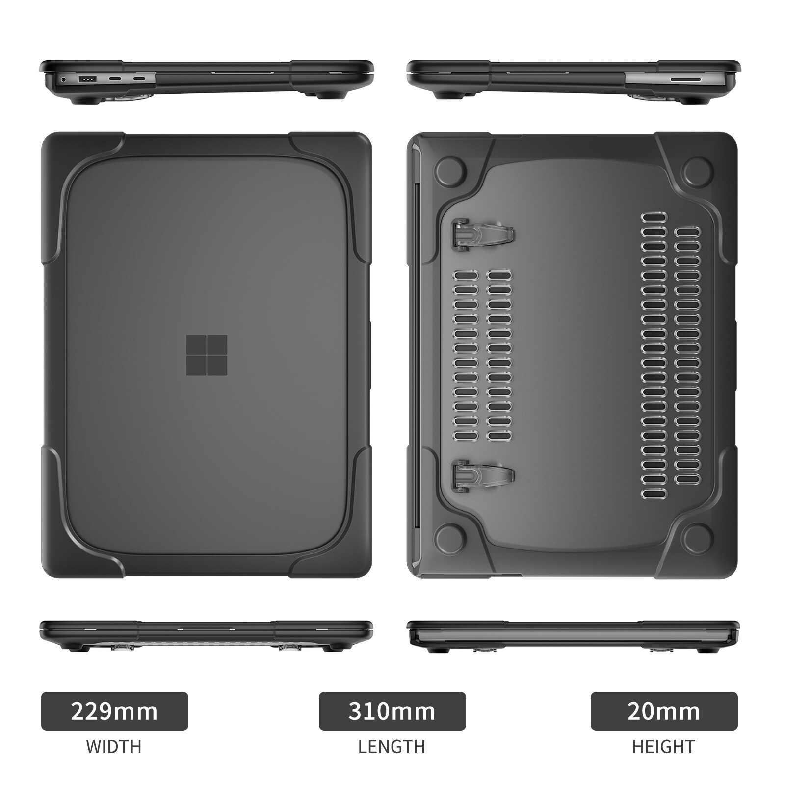 Shockproof Hard Shell Kickstand Case Cover for Microsoft Laptop 7 13.8" (2024)