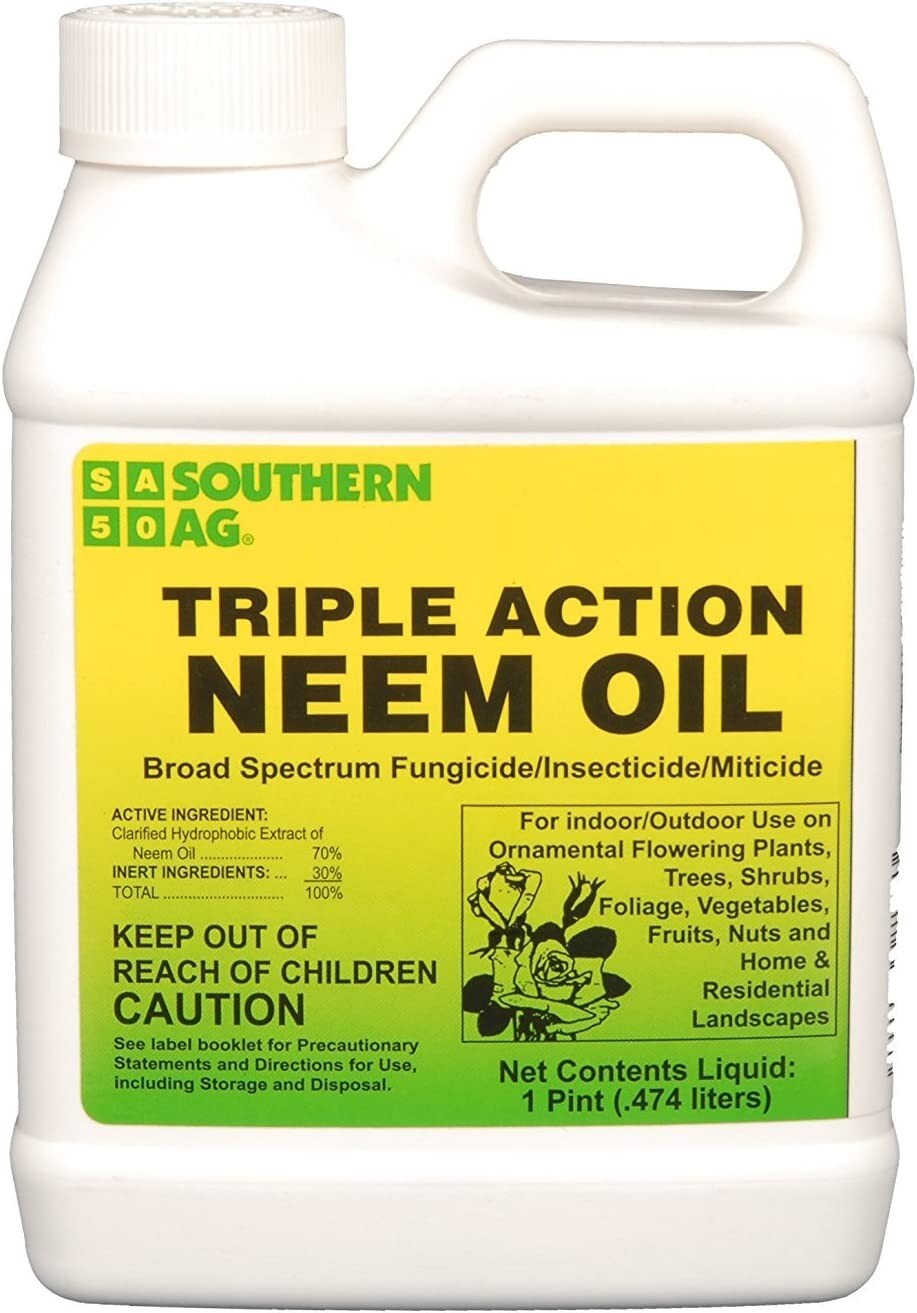 Triple Action Neem Oil Insecticide Fungicide Miticide 16oz by Southern Ag