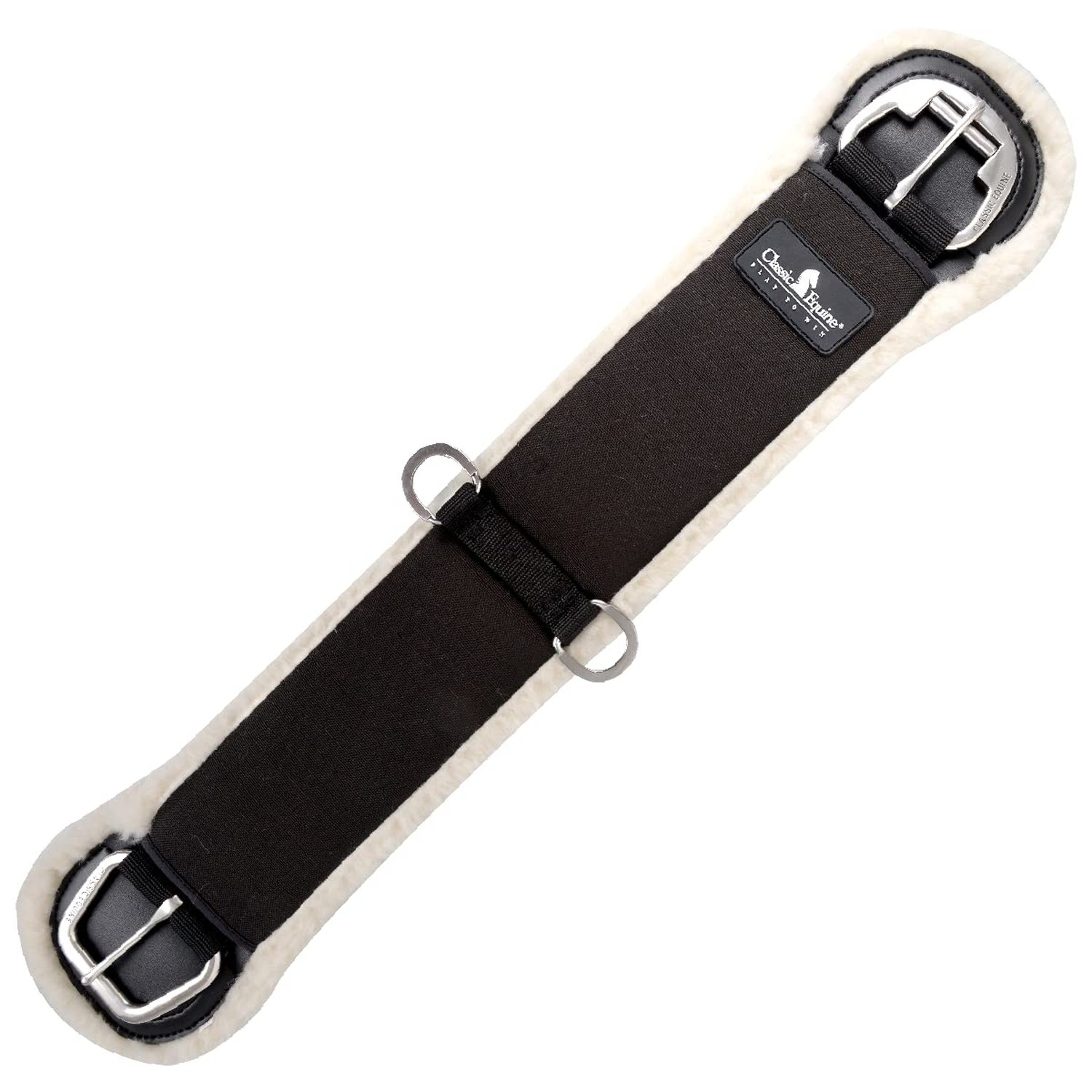 Classic Equine Sensorflex Fleece Straight Cinch, Size: 28 (FCINCH18S28) Black