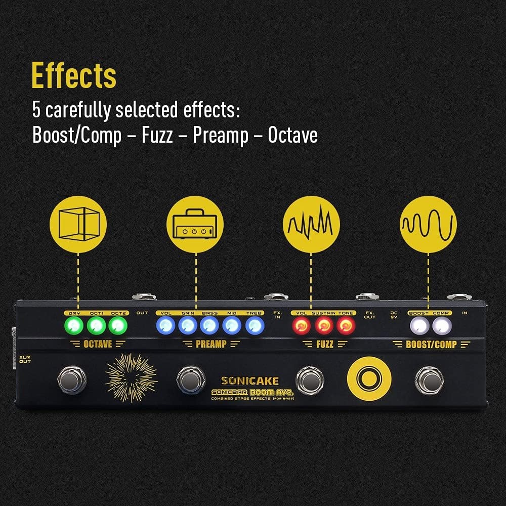 Bass Pedal with Compressor, Boost & Fuzz