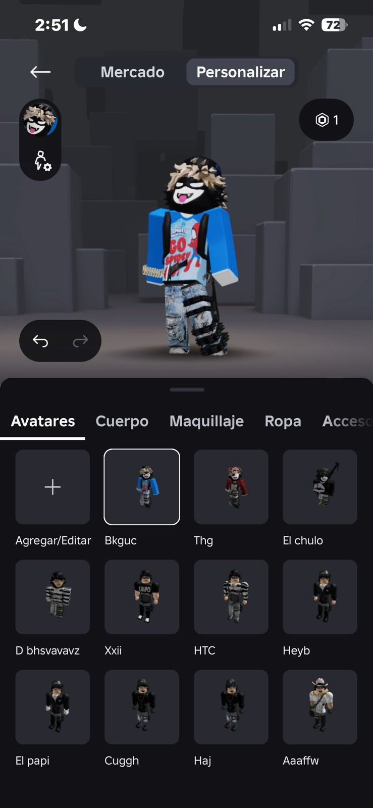 IMVU Avatar with Red Jacket and Accessories Game Item Asset