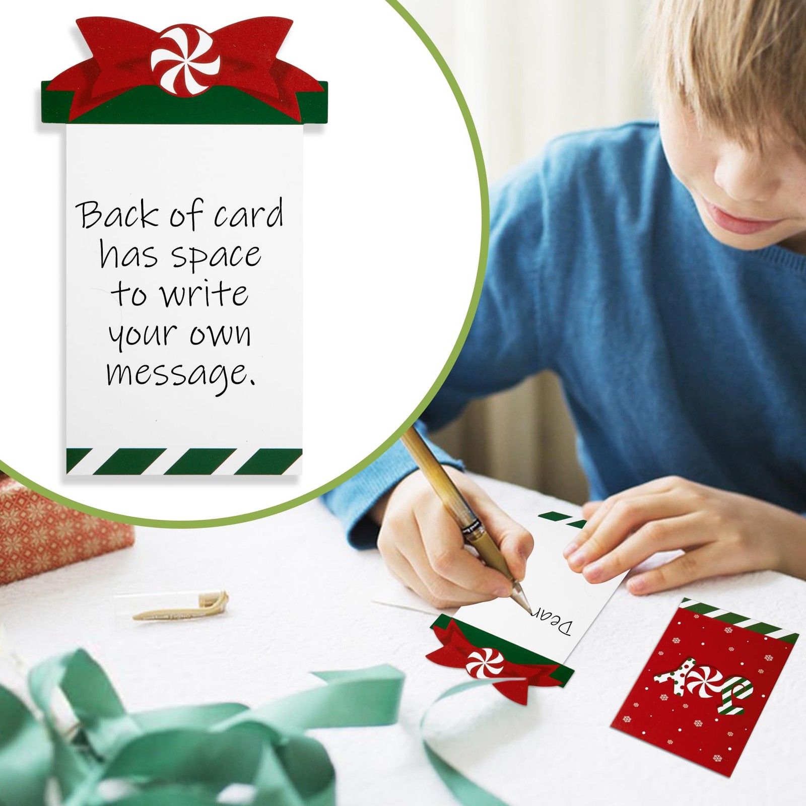 12 Sets Christmas Money Gift Card Holder Sleeves with Envelopes for Cash