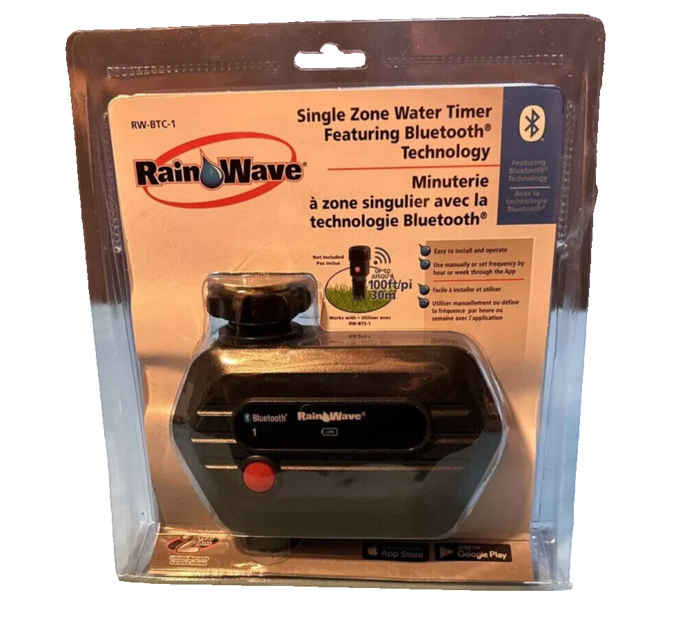 Rain Wave Single Zone Water Timer Bluetooth Brand New!