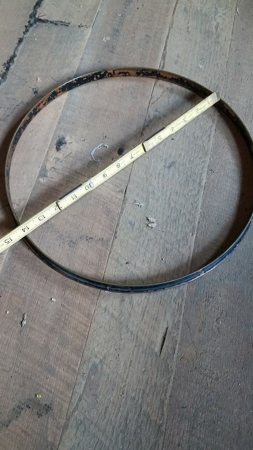 Drum Rim hoop Single Flange Brass Vintage 14 inch