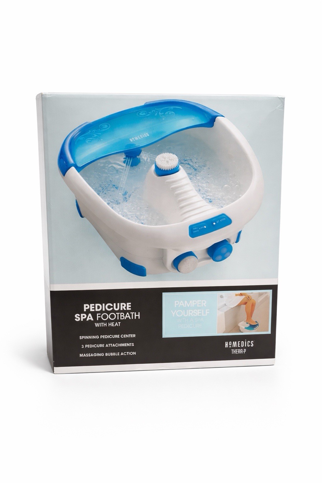 HoMedics Foot Spa Massager Heat Bubble Pedicure Bath FB-300-AH Foot Soak New