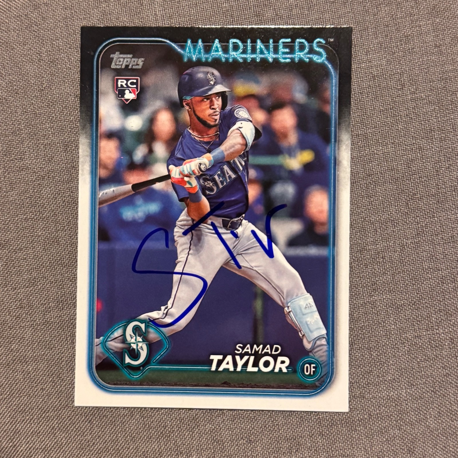 SAMAD TAYLOR Signed Autographed 2024 Topps Update Series Card RC Mariners #US30