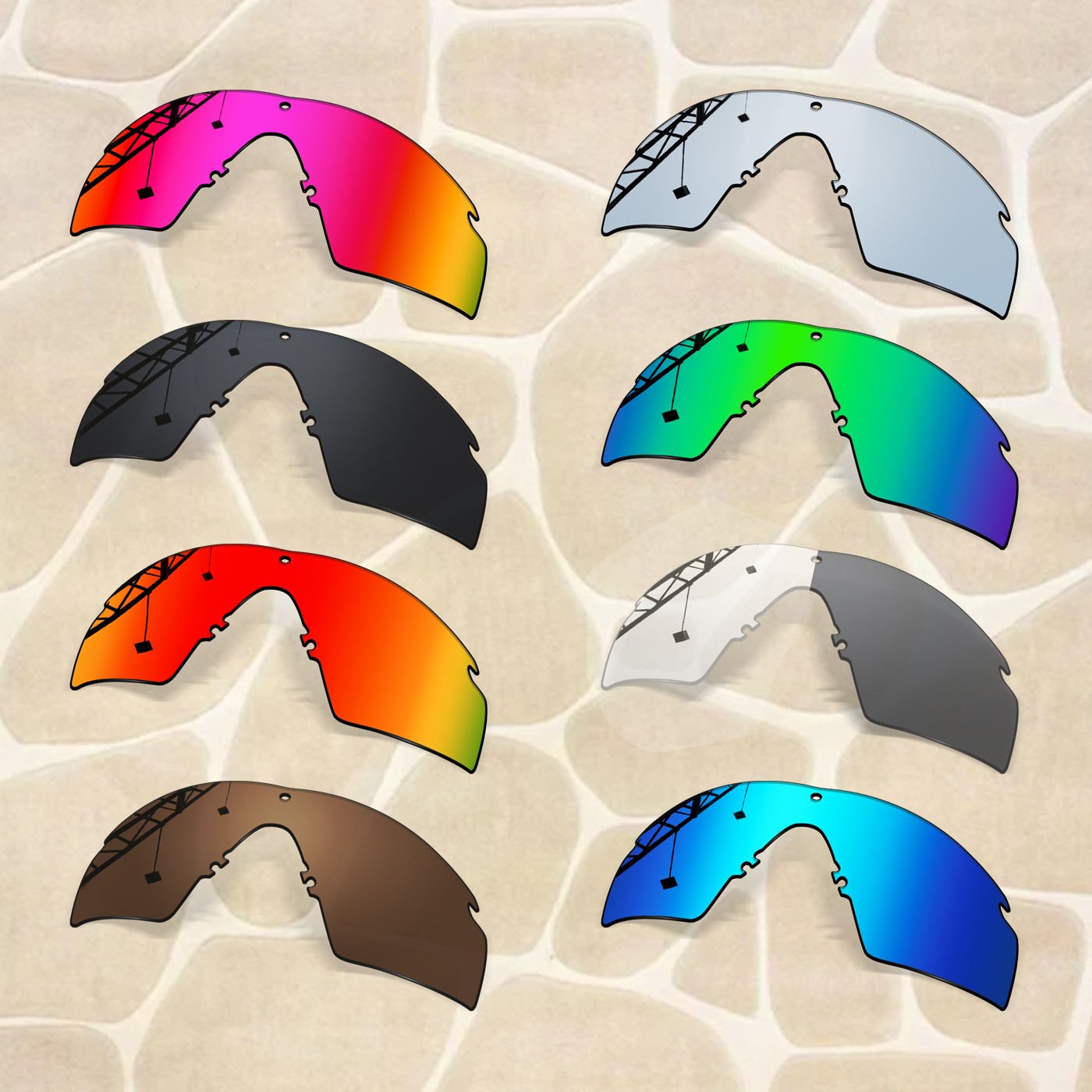 Anti-Scratch Polarized Replacement Lenses for Oakley Si Ballistic M Frame 2.0