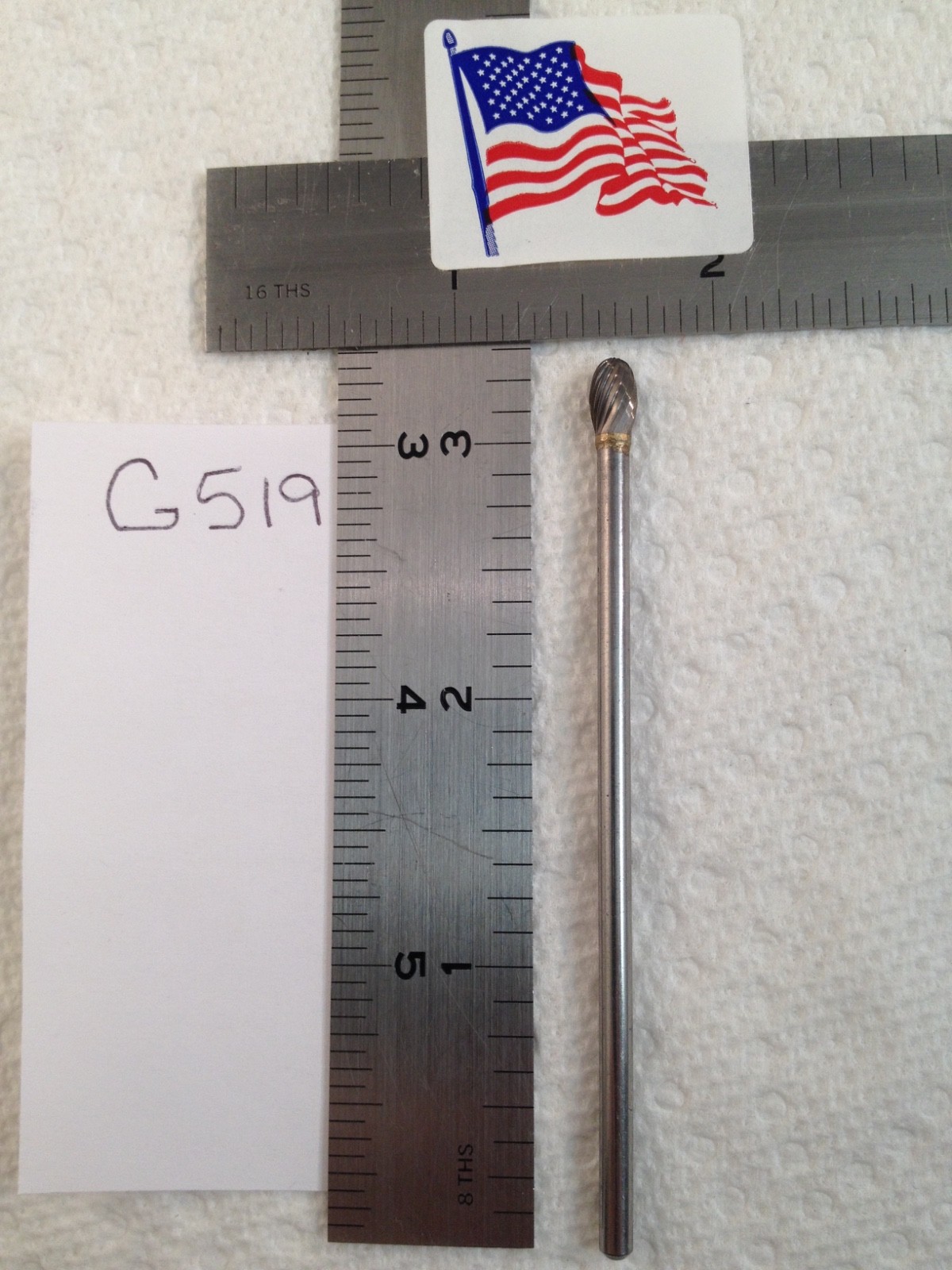 1 NEW FALCON / SGS 1/8" SHANK CARBIDE BURR SE-53 SINGLE CUT. OVAL (G519)