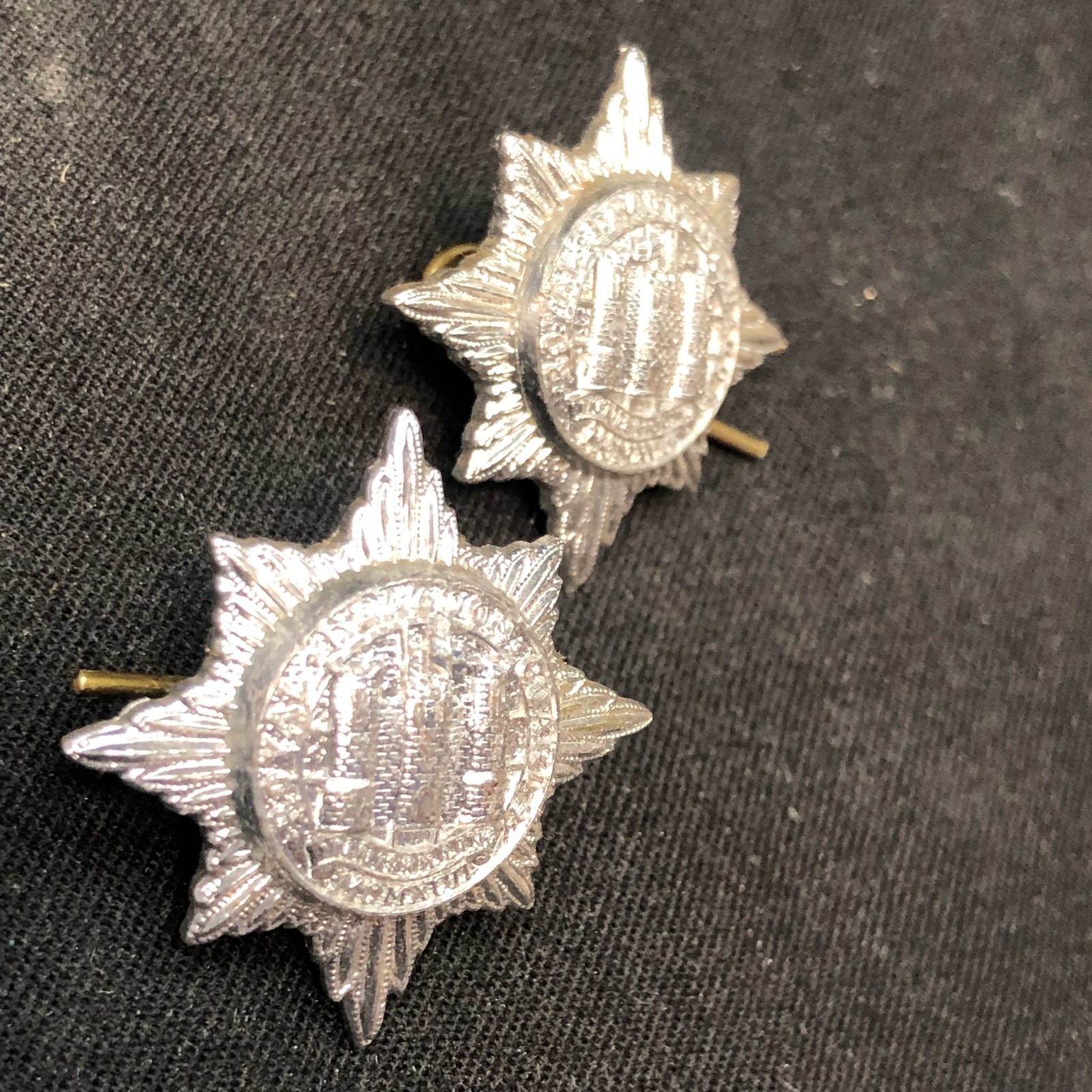 Original British Collar Badge Pair - Royal Dragoon Guards