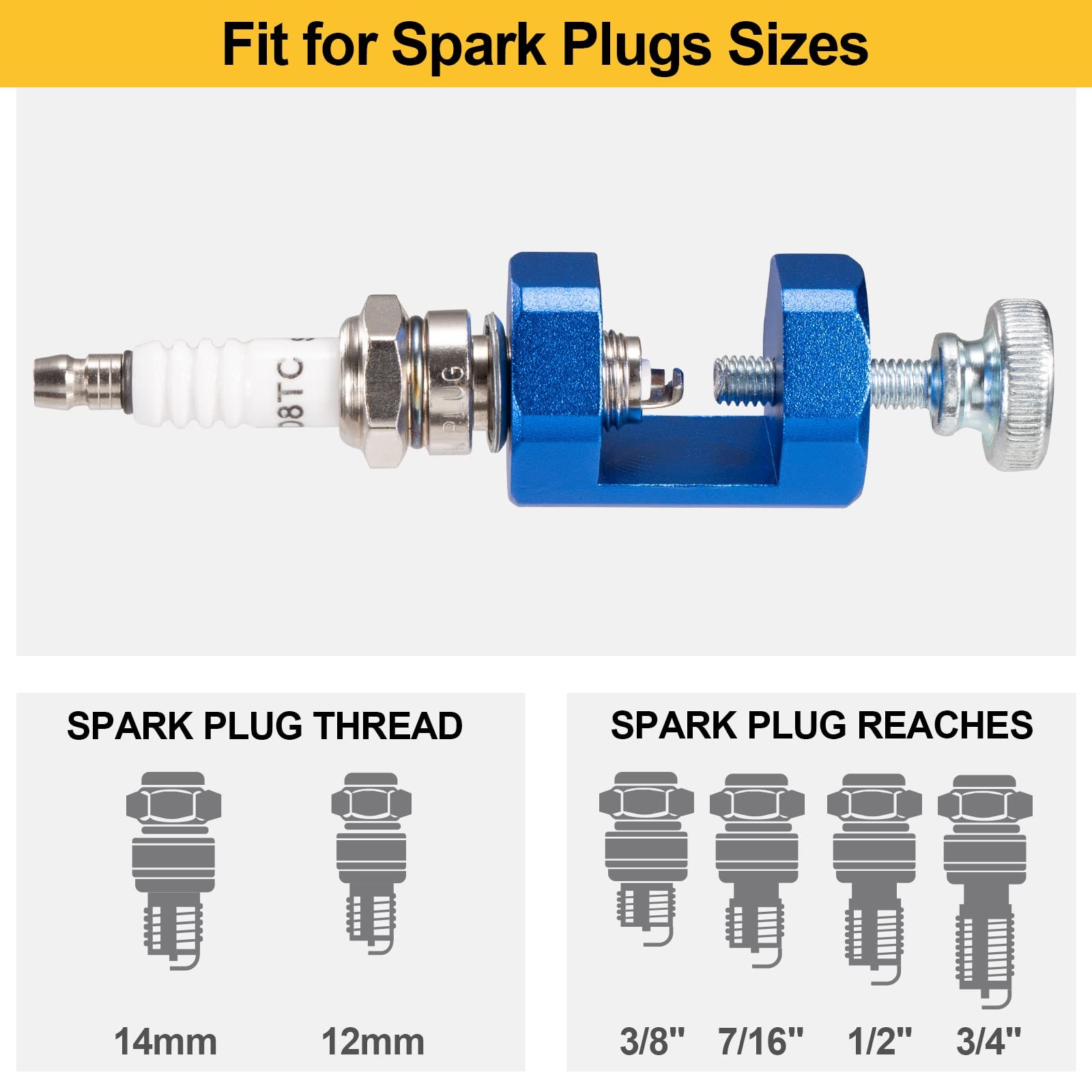 Spark Plug Gap Tool 2pcs, Blue and Black