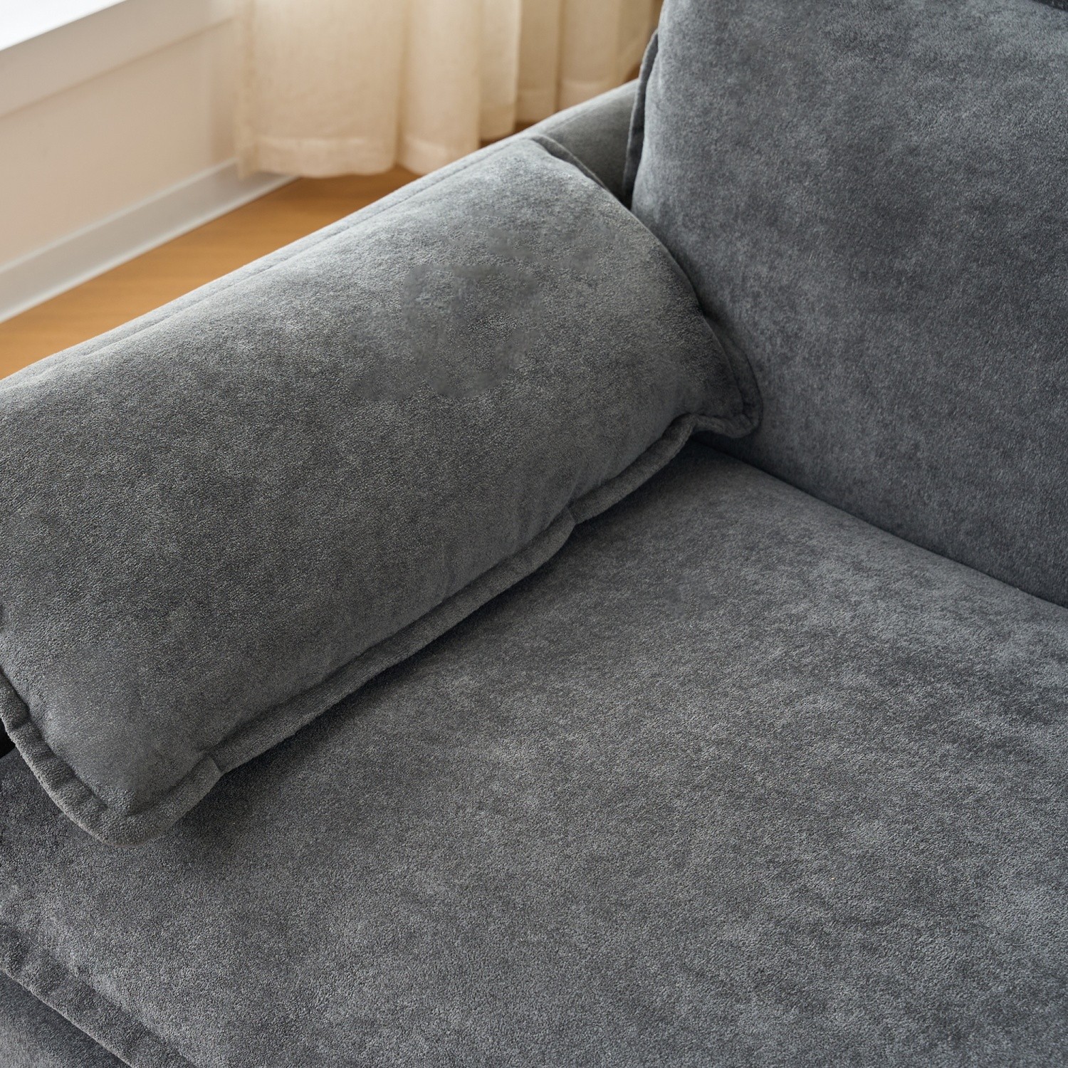 Modern Accent Chair Upholstered Single Sofa Armchair w/ Pillow for Living Room