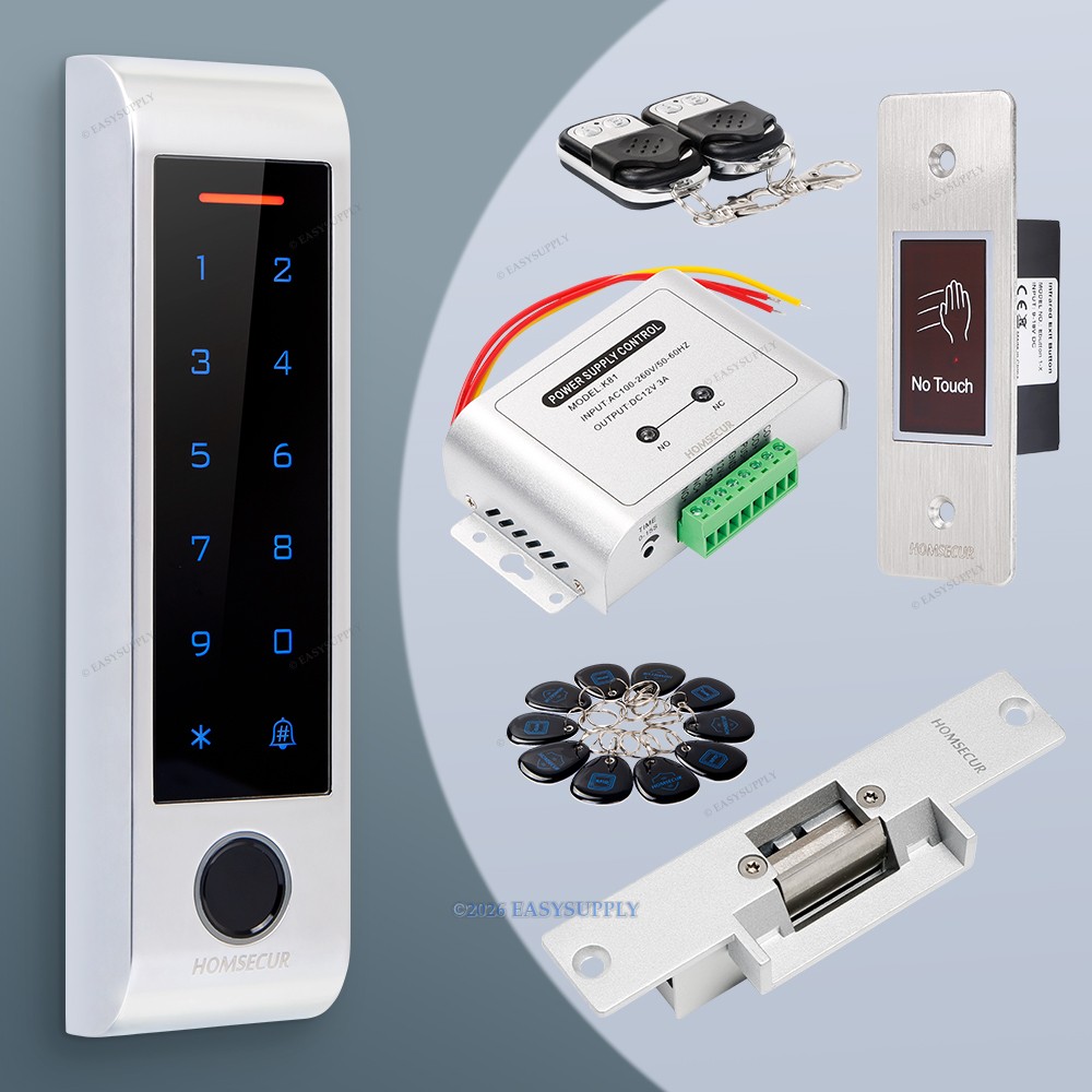 HOMSECUR IP66 APP WIFI RFID Access Control Set NC Strike Lock