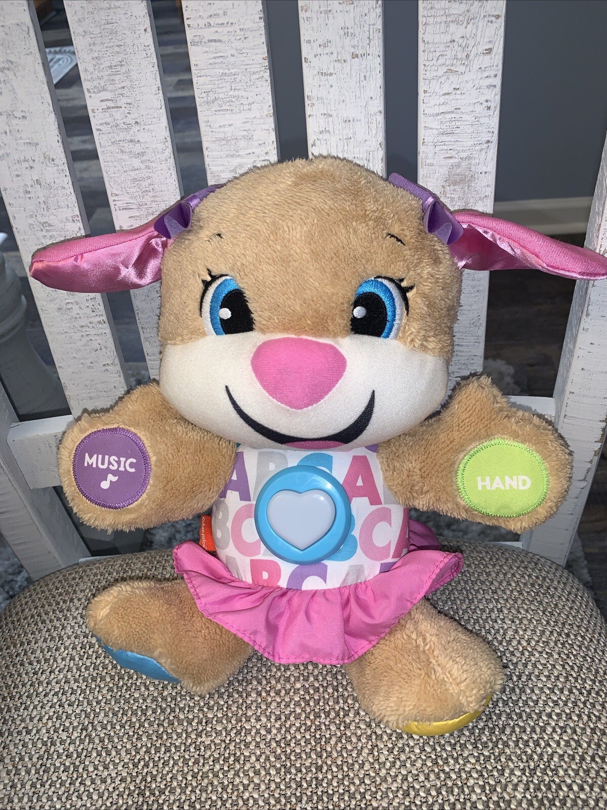 Fisher Price Smart Stages Puppy Dog Interactive Plush Toy Works Tested