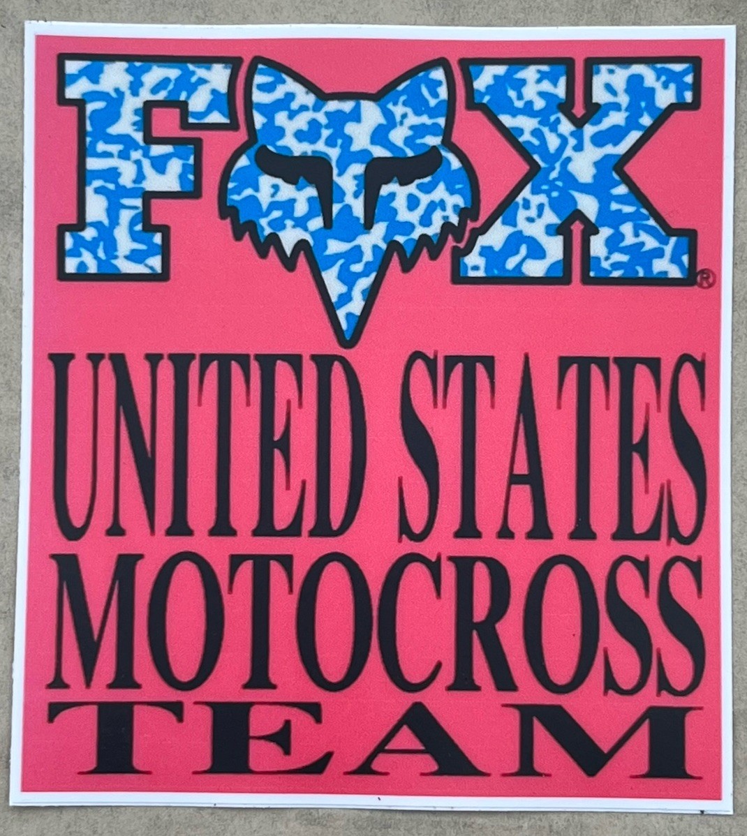 Vintage FOX Racing Motorcross Team 80s Sticker Decal ATC XL MX CR YZ Honda