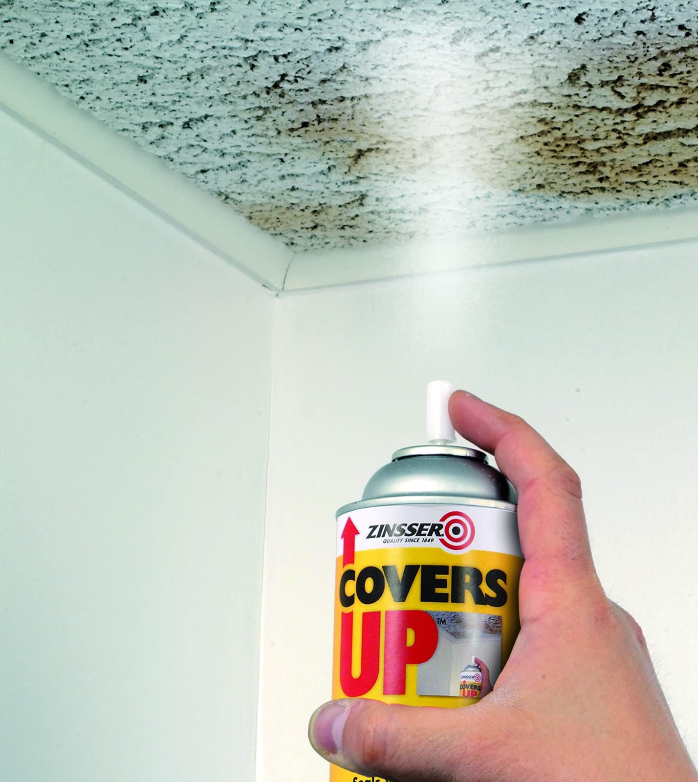 Zinnser 03688 Covers Up Stain Sealing Ceiling Paint White