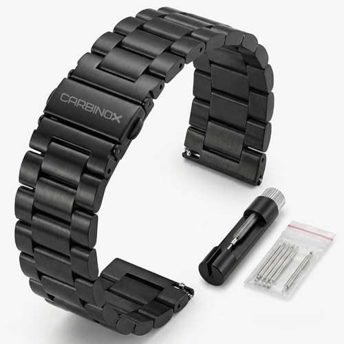 Band Durable 22mm Compatible Smartwatches Adjustable, Secure Stainless Steel