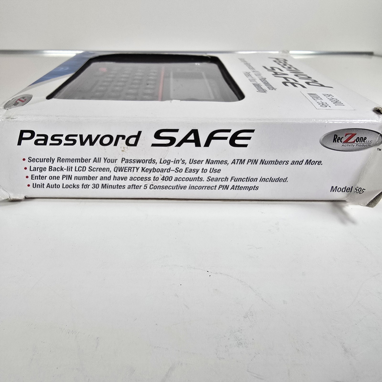 RecZone Password Safe Model 595 Electronic Password Organizer Tested Working OB