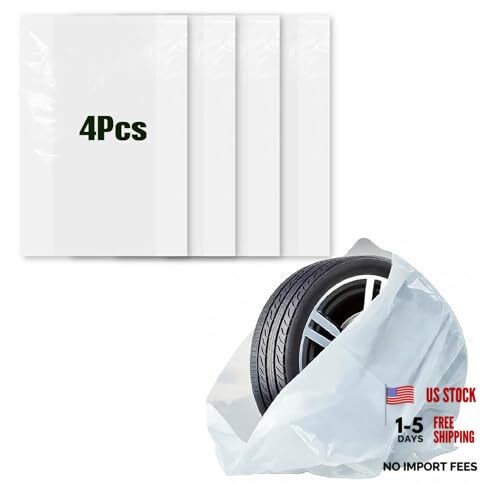 4-Pack tire Storage Bags, Waterproof Tire Covers for Storage & Transport, Tear