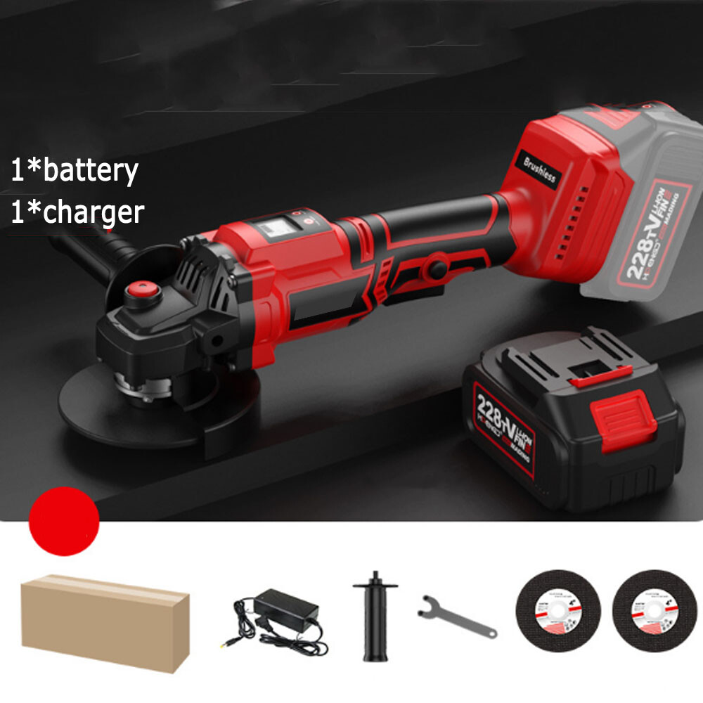 21V Mini Angle Grinder Cordless Brushless Polishing Grinding Machine Home Tool