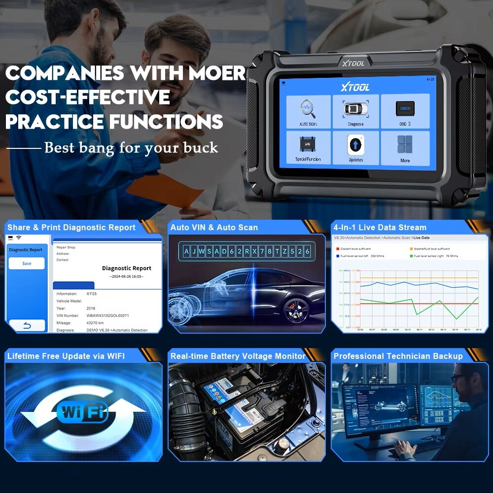XTOOL IP500 For Toyota/Lexus OBD2 Scanner Full System Diagnostic Tool Auto VIN