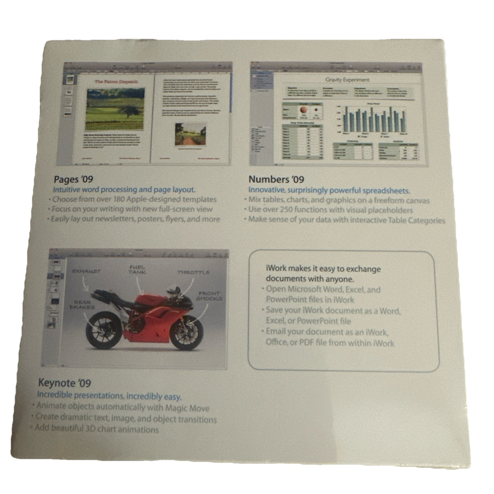 Apple iWork '09 (Retail) - Full Version for Mac MB942Z/A - Sealed