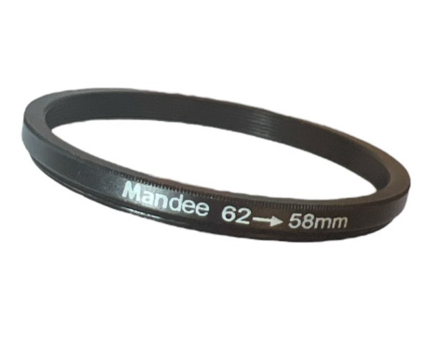 62-58mm Step Down Ring Adapter – Metal Filter Thread Converter for DSLR Cameras