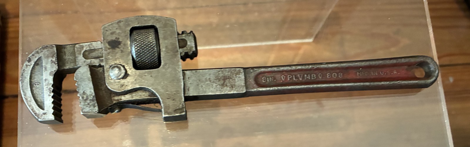 VINTAGE PLVMB 808 8” PIPE WRENCH A57 - USA DROP FORGED STEEL