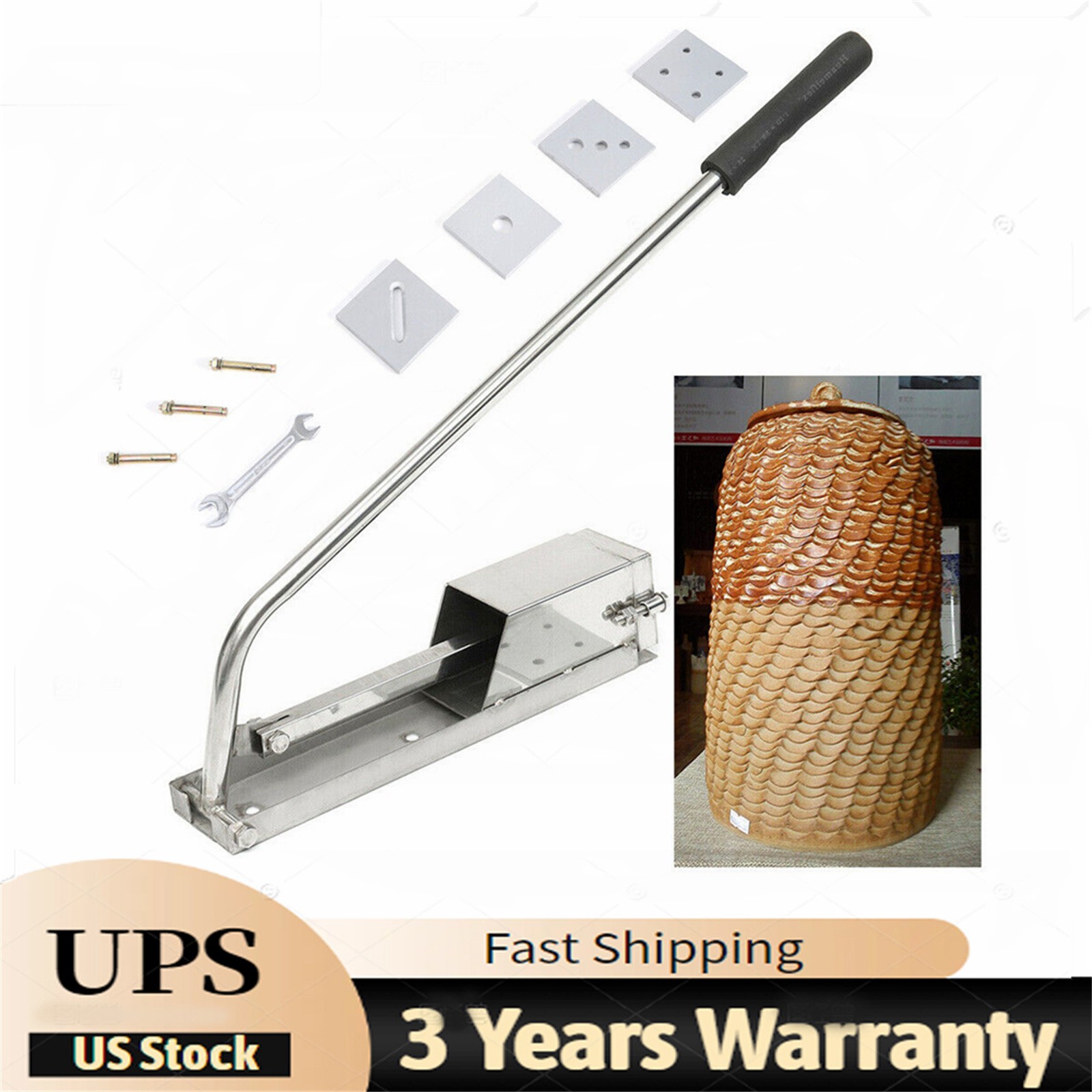 NEW Clay Extruder For Pottery& Ceramics Stainless Steel Tool Wall-Mounted USA~
