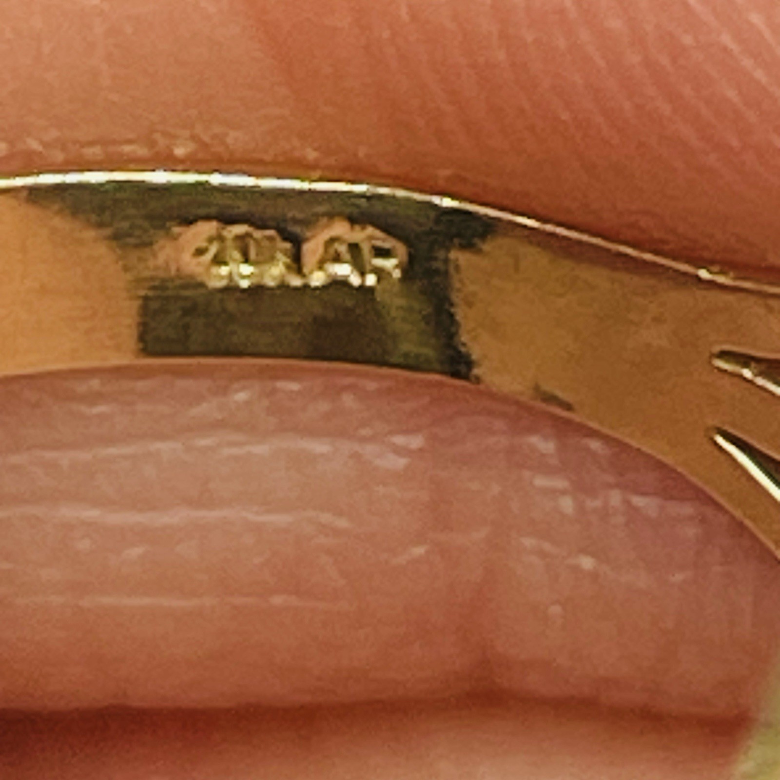 Solid 10K Yellow Gold Abstract Swirl Ring Size 9