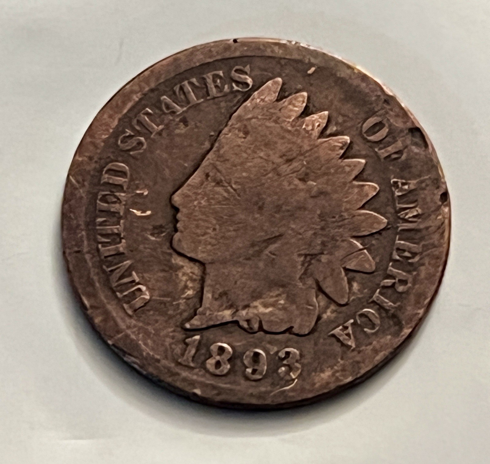 1893 Indian Head Cent Penny Good Details BN1178