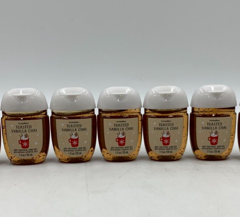 Bath & Body Works Toasted Vanilla Chai Gel Hand Sanitizer Set of 5 #9063B