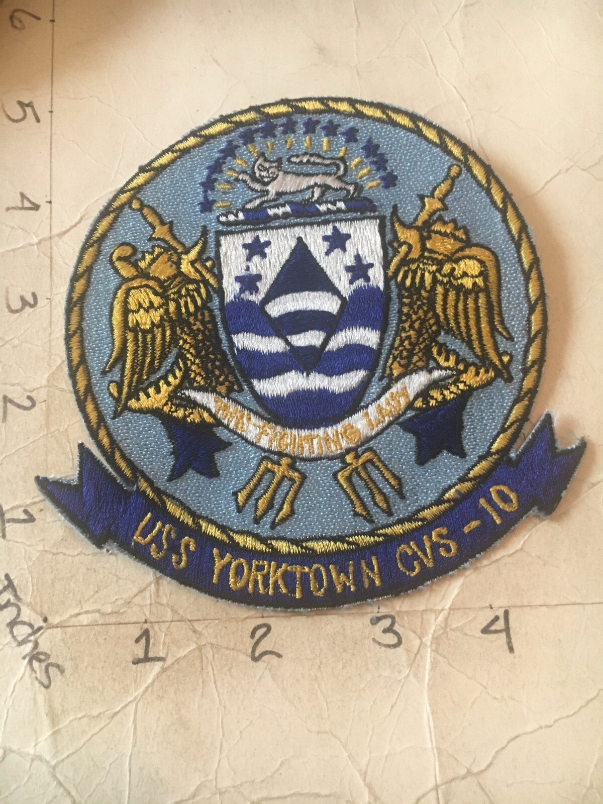 US Navy USS Yorktown CVS-10 Aircraft Carrier patch 6/9/25 theater made?