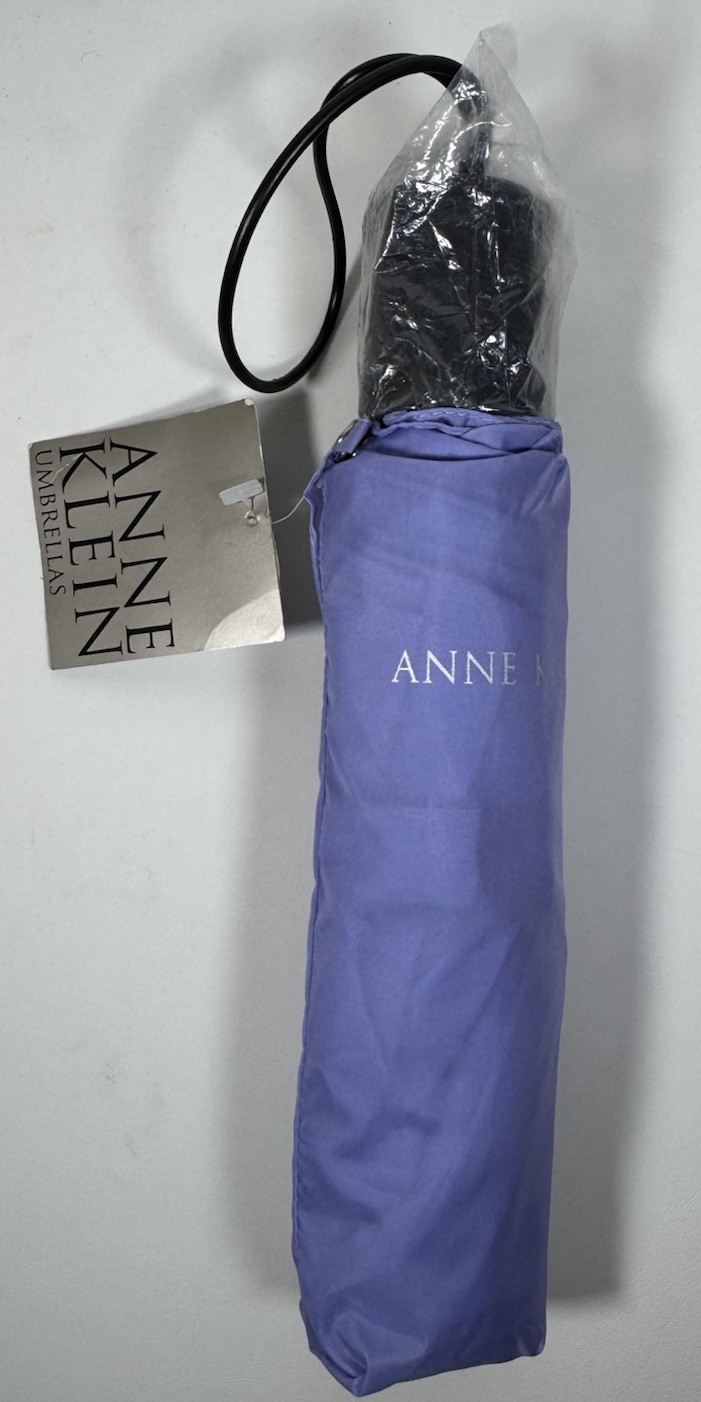 NWT Anne Klien Periwinkle Compact Umbrella Light Purple Cute