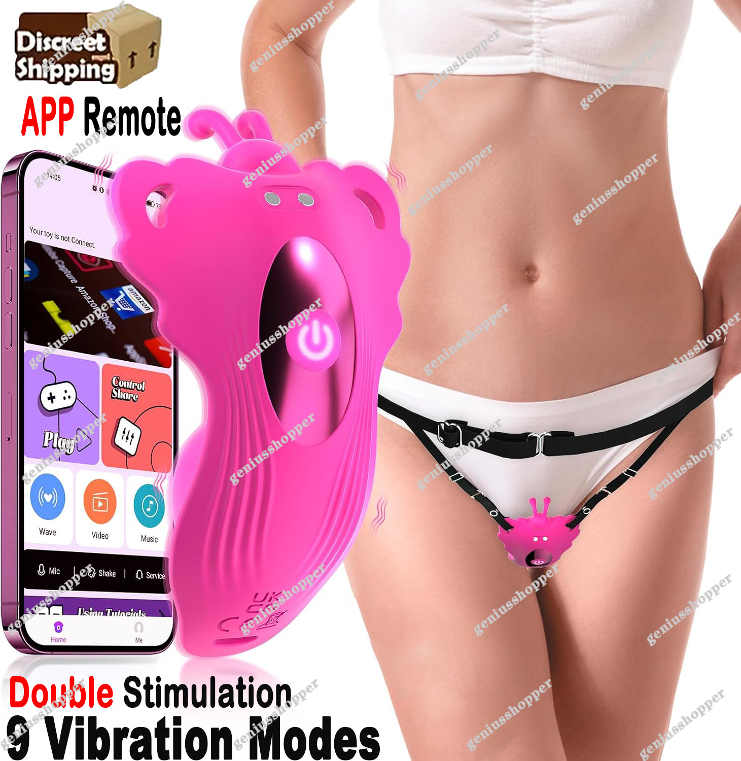 Clit Vibrator Wearable G-Spot Clit Vibrator Dildo Massager Sex Toys for Women