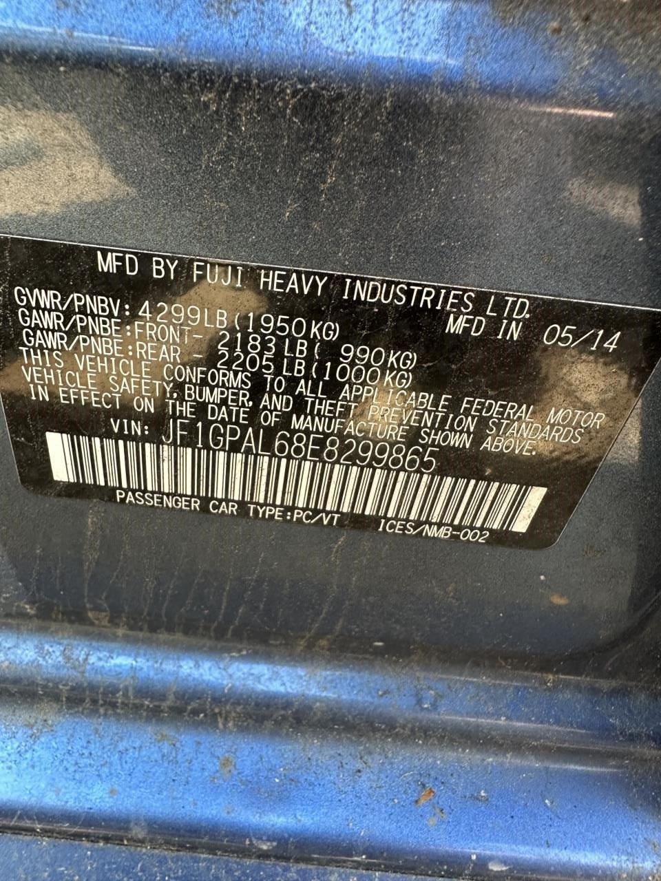 2014 Subaru Impreza Control Module Multifunction Integrated Unit US OEM 1377504