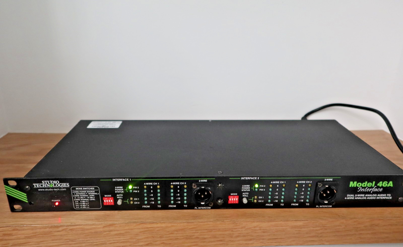 Studio Technologies Model 46A 2-Wire Analog Audio to 4-Wire Analog Audio Interfa